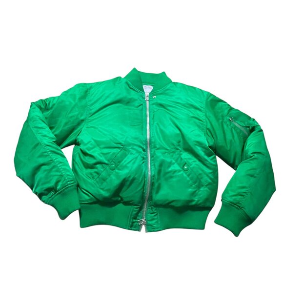 Bottega Veneta Bomber Jacket Mens Small Kelly Green Ma-1 Puffer Fall 2021 Italy - Picture 2 of 8